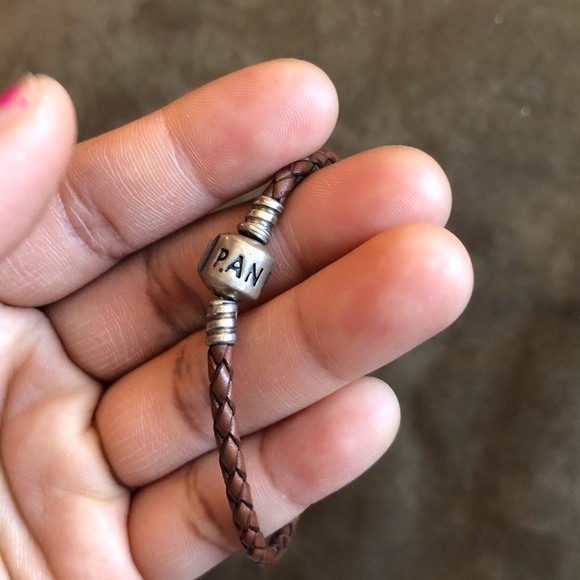 Pandora Leather Bracelet & Necklace Set with 7 Charms - Picture 7 of 12